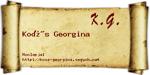 Koós Georgina névjegykártya