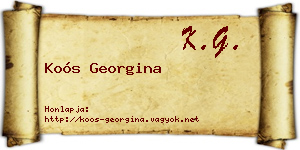 Koós Georgina névjegykártya